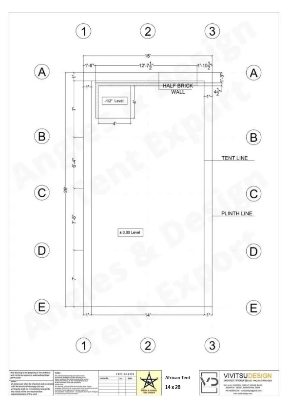 12x24 Tent Plumbing Layout